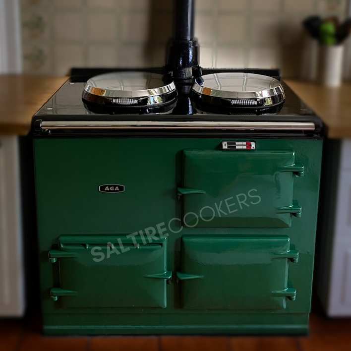 Reconditioned 2 Oven Gas Aga Cooker (Hunter Green)