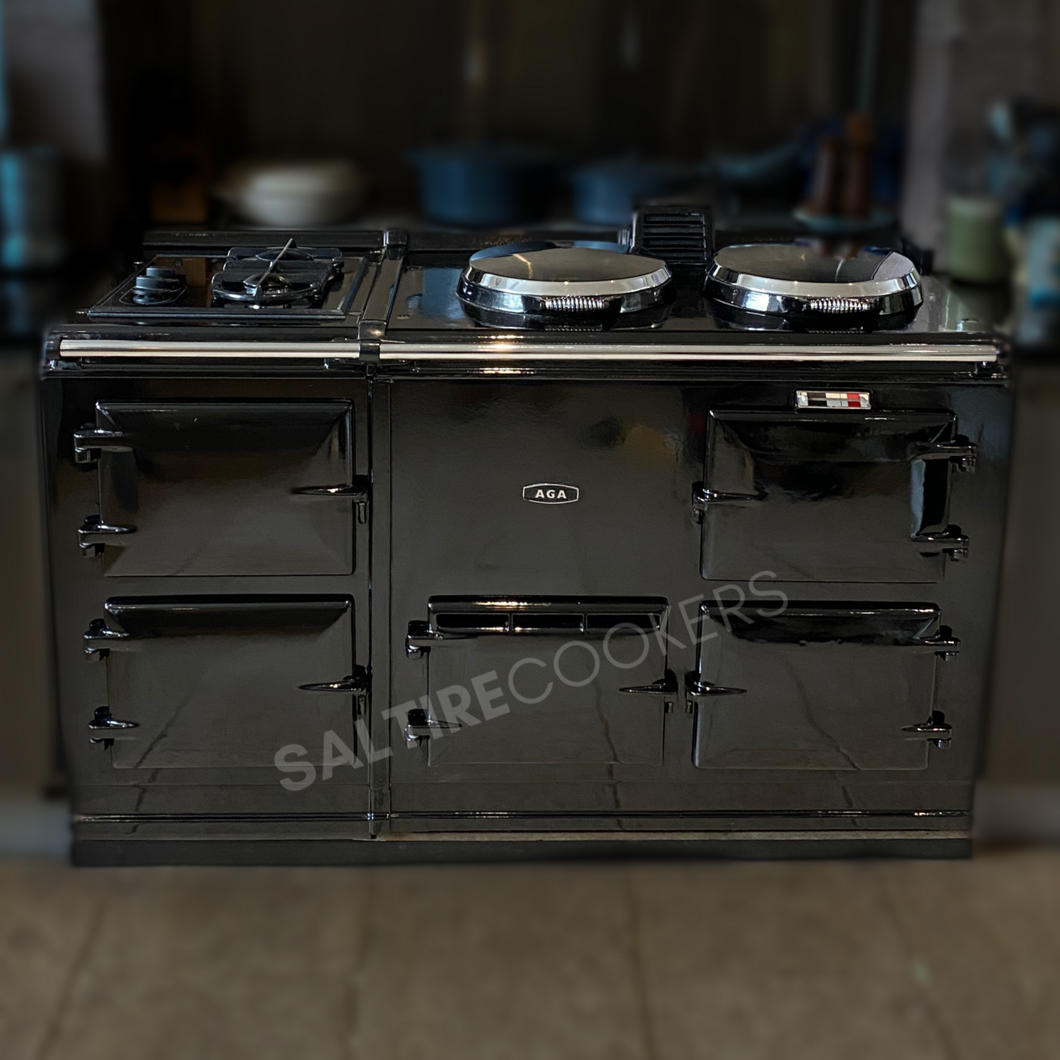 Reconditioned 4 Oven 13amp Aga Cooker with Hob (Black)