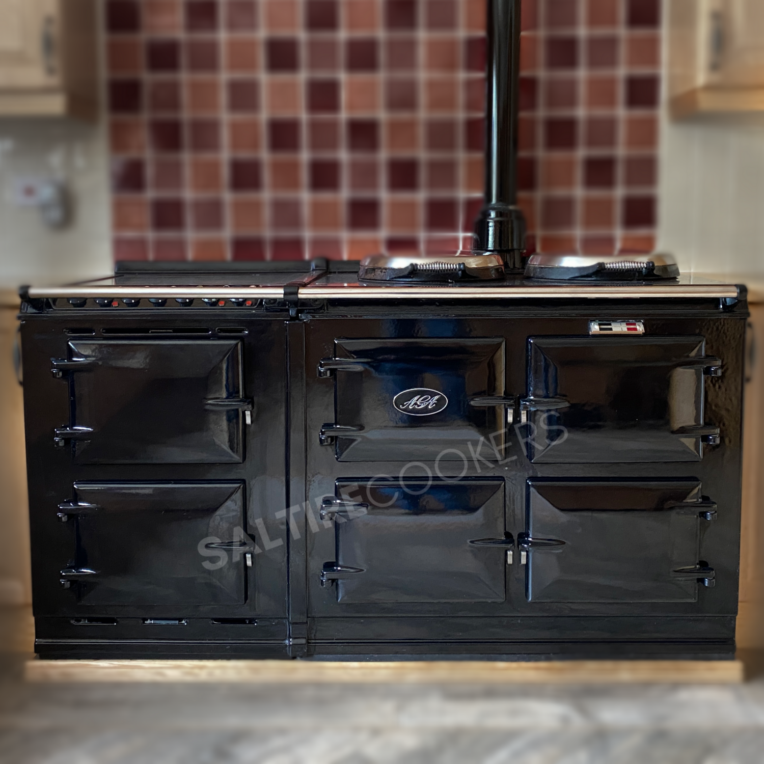 Reconditioned 3 Oven Gas Aga Cooker with Module (Black)