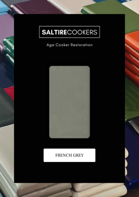 French Grey - Enamel Sample for Our Aga Cooker Refurbishment