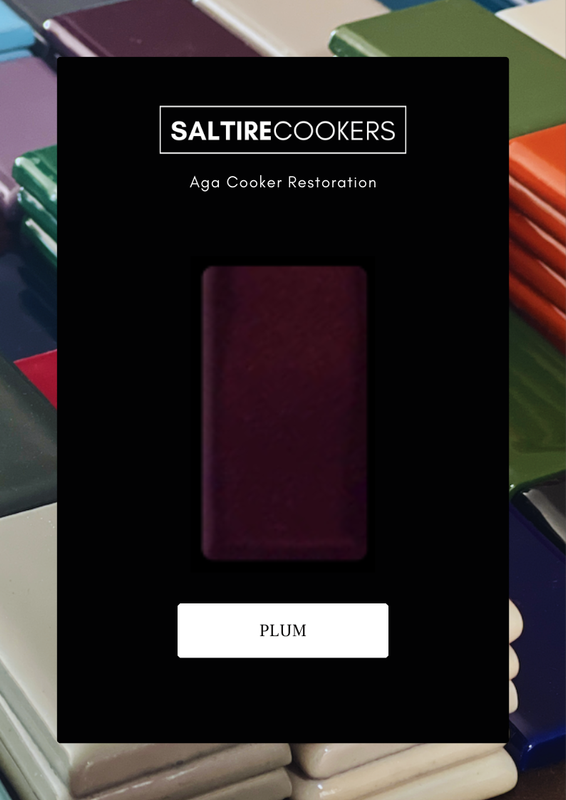 Plum - Enamel Sample for Our Aga Cooker Refurbishment