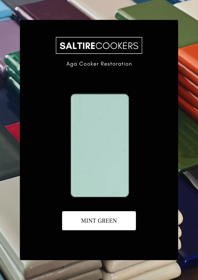 Mint Green - Enamel Sample for Our Aga Cooker Refurbishment