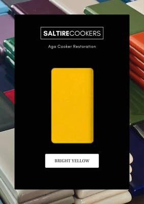 Bright Yellow - Enamel Sample for Our Aga Cooker Refurbishment