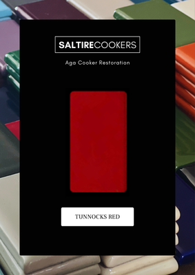 Tunnocks Red - Enamel Sample for Our Aga Cooker Refurbishment
