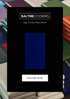 Electric Blue - Enamel Sample for Our Aga Cooker Refurbishment