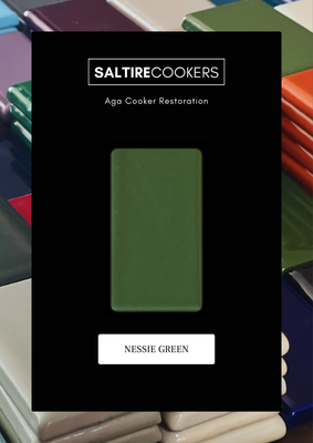 Nessie Green - Enamel Sample for Our Aga Cooker Refurbishment