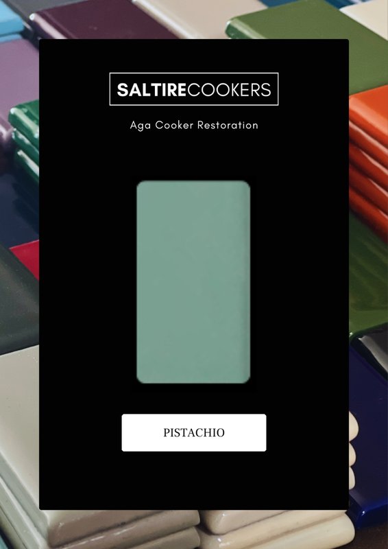 Pistachio - Enamel Sample for Our Aga Cooker Refurbishment