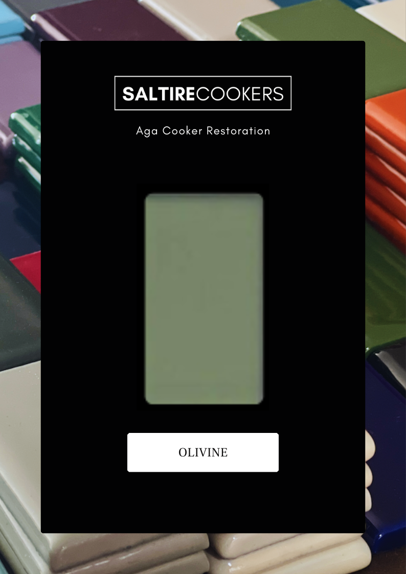 Olivine - Enamel Sample for Our Aga Cooker Refurbishment