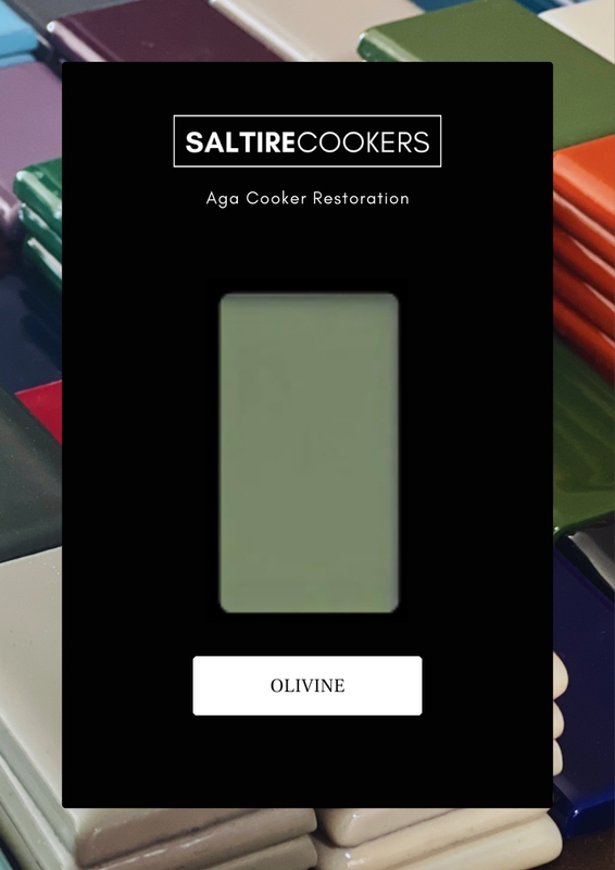 Olivine - Enamel Sample for Our Aga Cooker Refurbishment