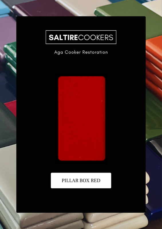 Pillar Box Red - Enamel Sample for Our Aga Cooker Refurbishment