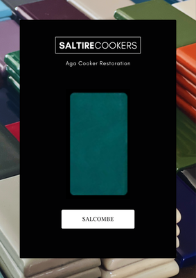 Salcombe - Enamel Sample for Our Aga Cooker Refurbishment