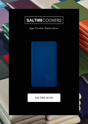 Saltire Blue - Enamel Sample for Our Aga Cooker Refurbishment