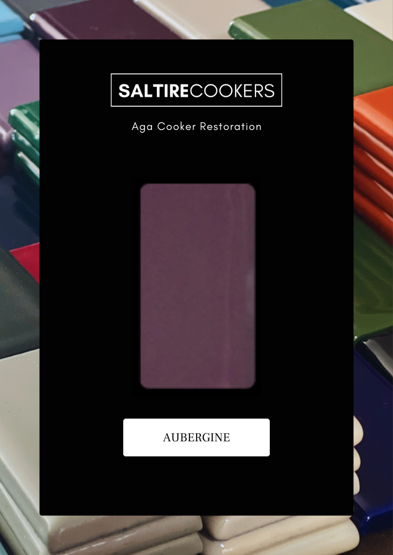 Aubergine - Enamel Sample for Our Aga Cooker Refurbishment
