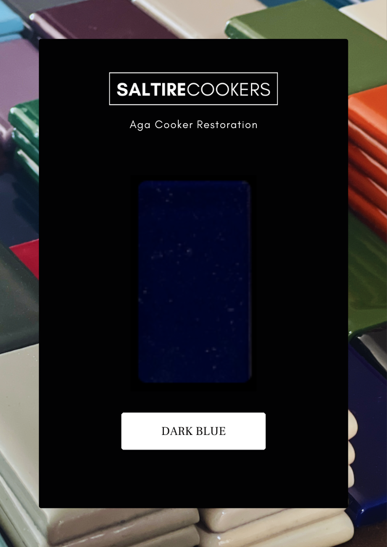 Dark Blue - Enamel Sample for Our Aga Cooker Refurbishment