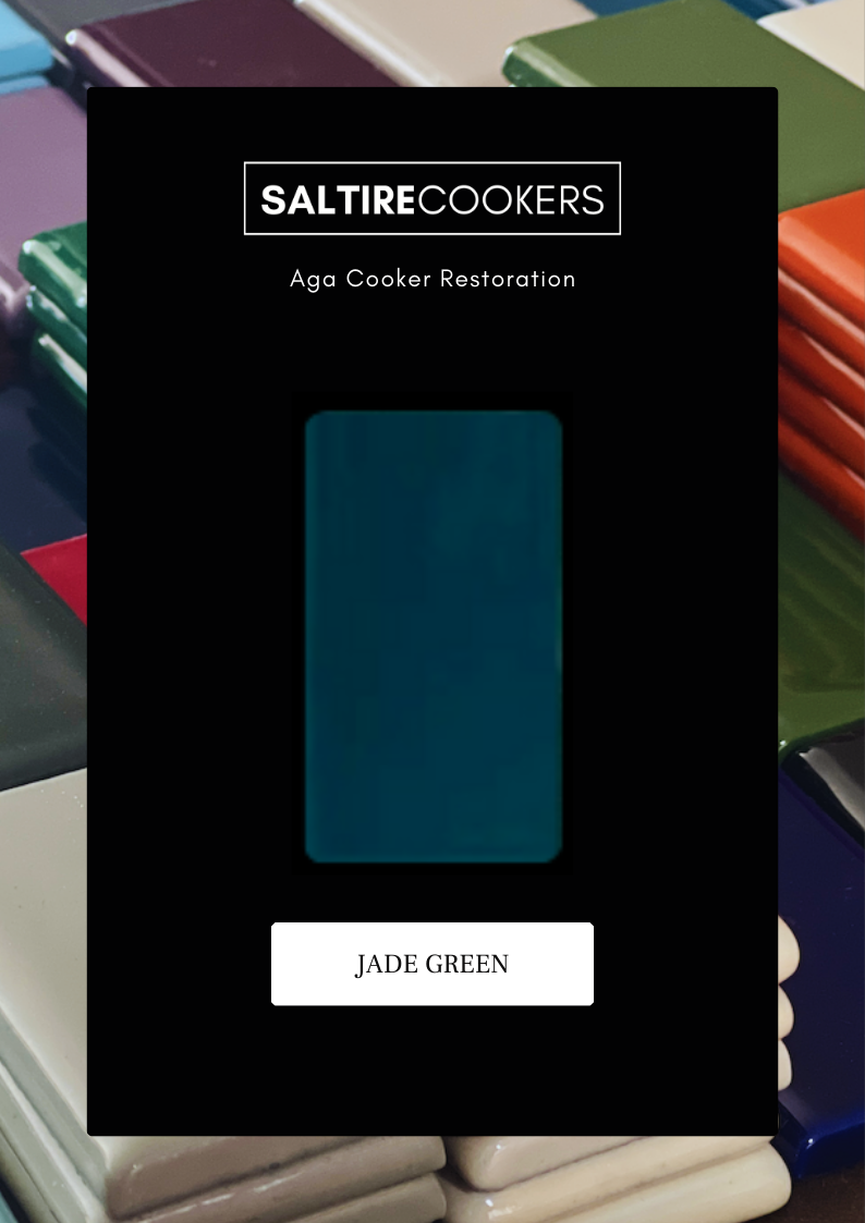 Jade Green - Enamel Sample for Our Aga Cooker Refurbishment