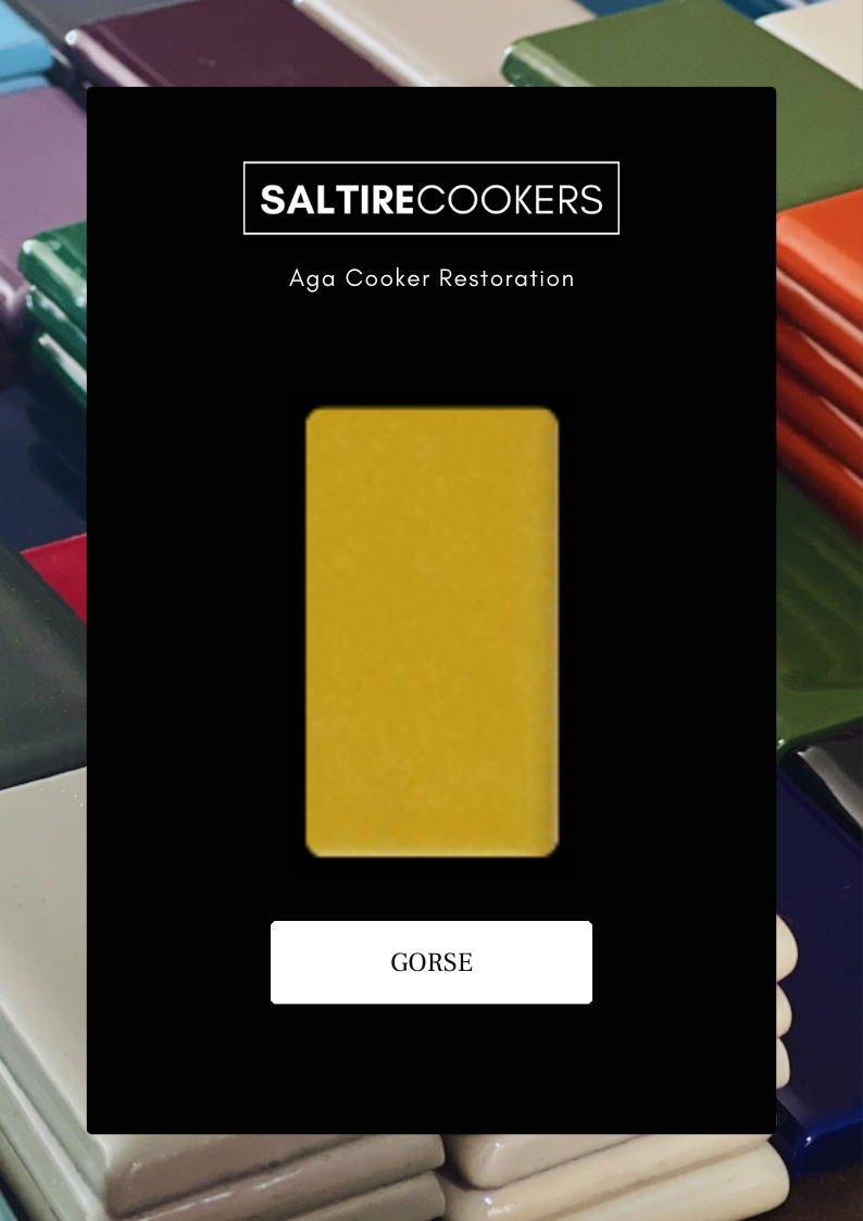 Gorse - Enamel Sample for Our Aga Cooker Refurbishment