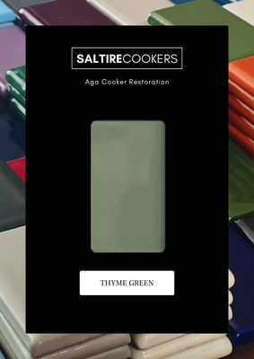 Thyme Green - Enamel Sample for Our Aga Cooker Refurbishment