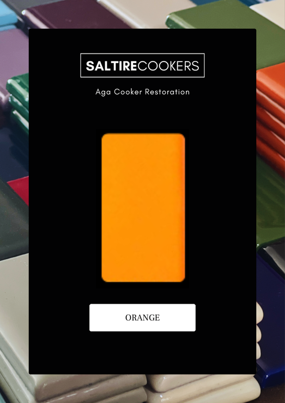 Orange - Enamel Sample for Our Aga Cooker Refurbishment