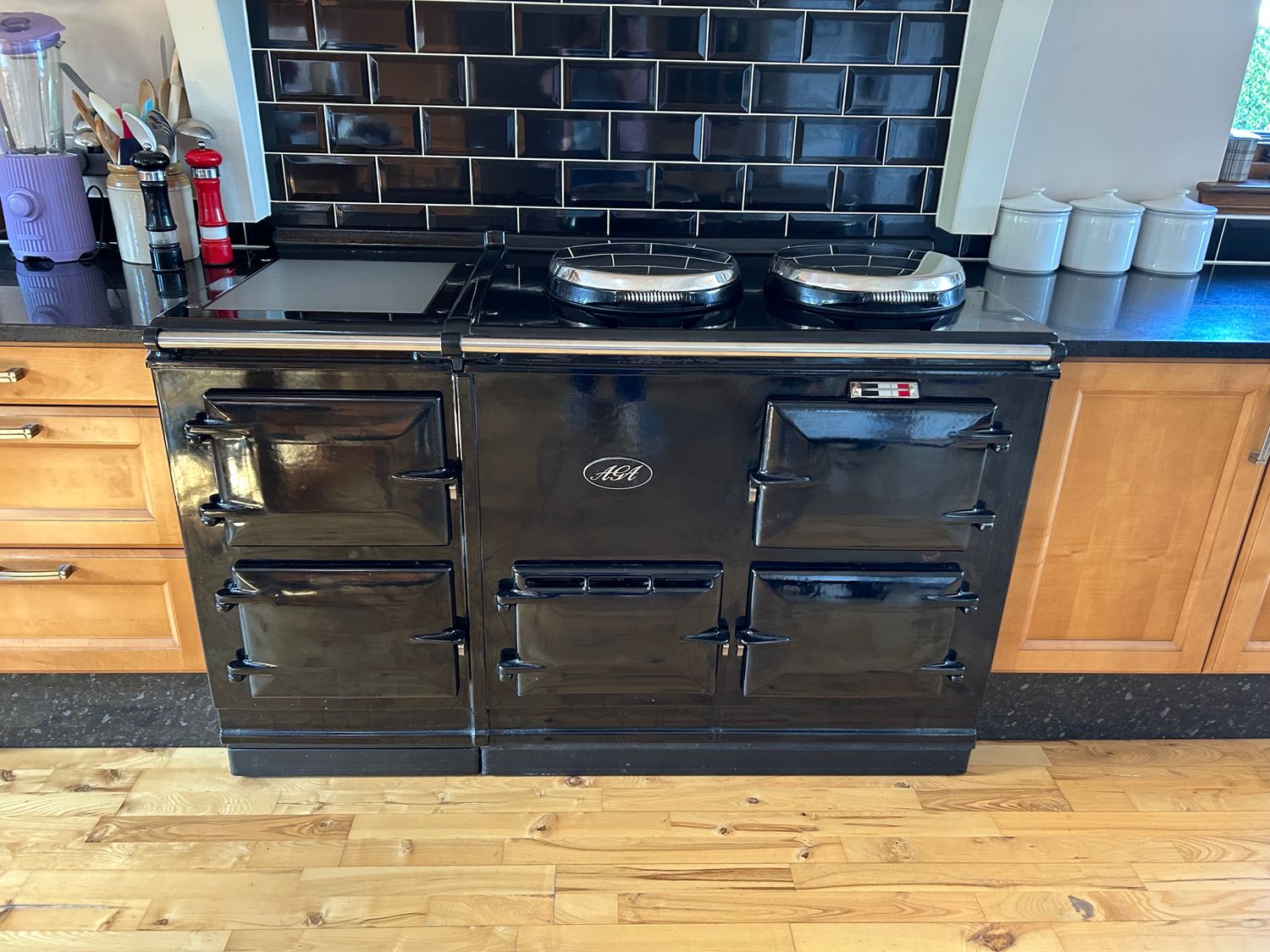 4 Oven Aga Cooker - with Original Front (Black)