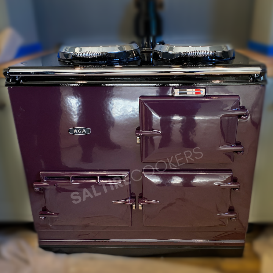 2 Oven Refurbished Aga Cooker (Aubergine)
