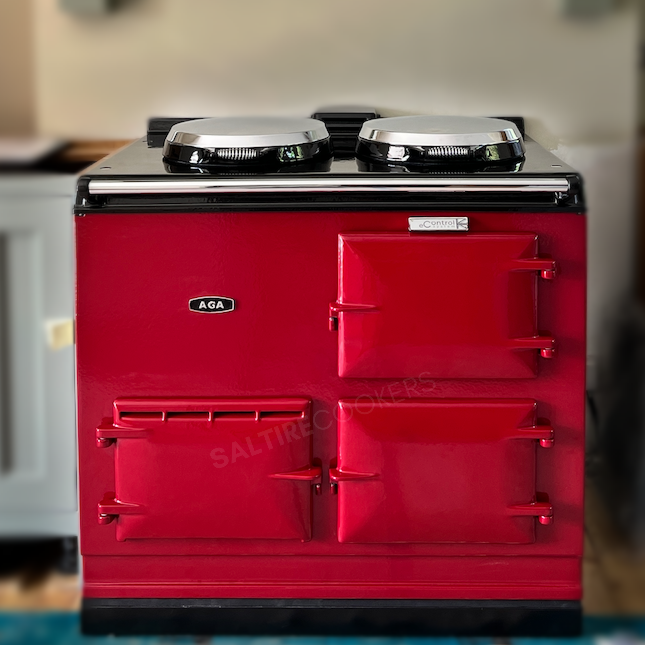2 Oven Refurbished Aga Cooker (Claret)