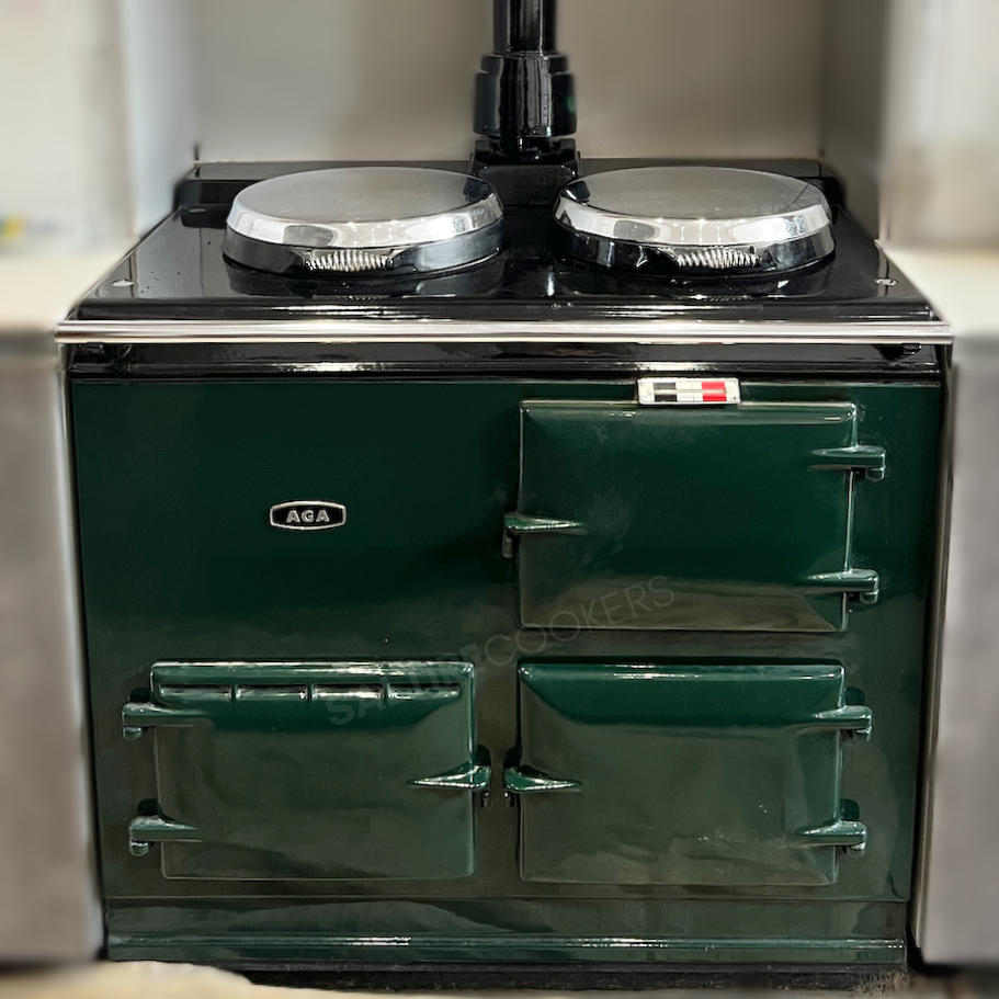 2 Oven Refurbished Aga Cooker (Fir Green) 2 Oven Refurbished Aga Cooker (Fir Green)