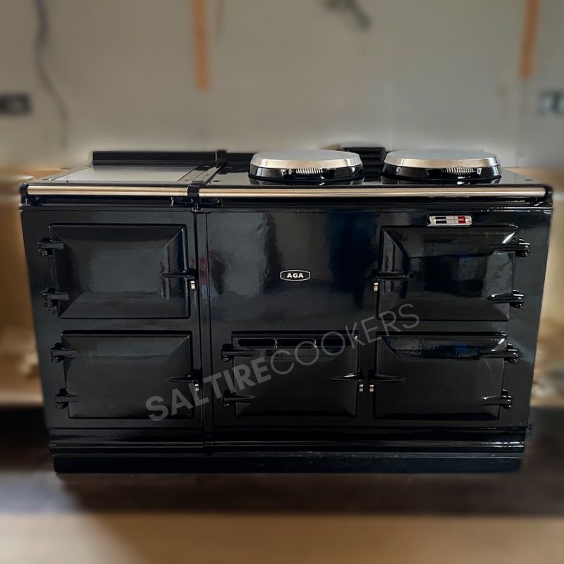 4 Oven Refurbished Aga Cooker (Black)