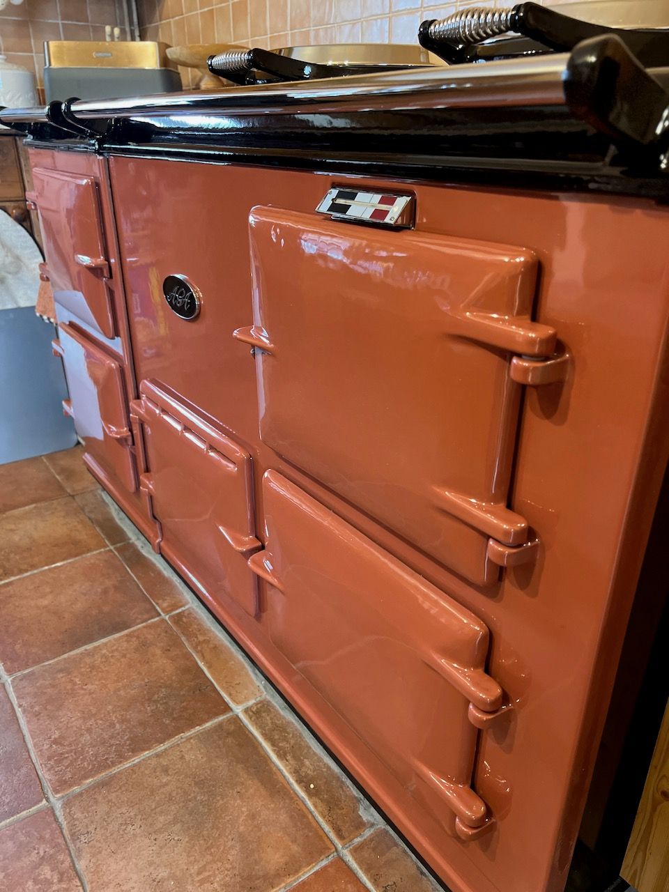 4 Oven Refurbished Aga Cooker (Terracotta)