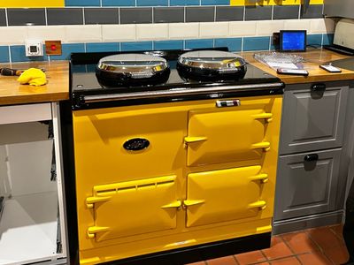 2 Oven Refurbished Aga Cooker (Yellow)