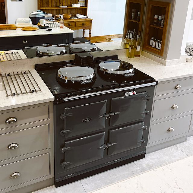 3 Oven Refurbished Aga Cooker (Dark Grey)
