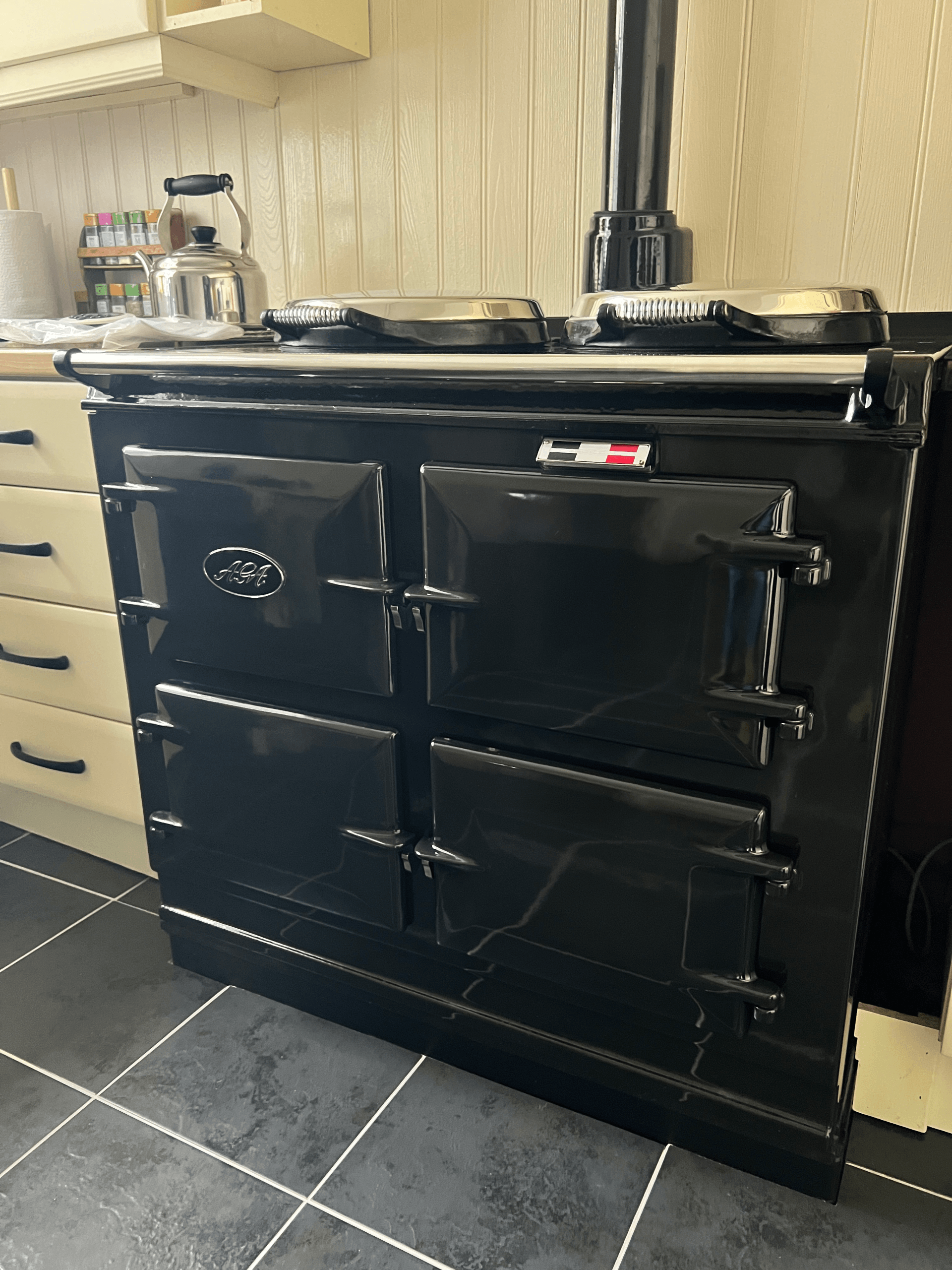 3 Oven Aga Cooker - with Original Front (Pewter)