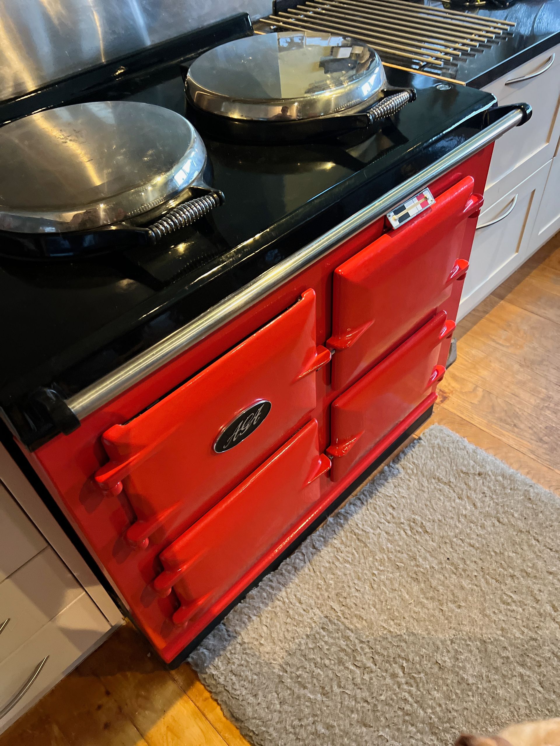 3 Oven Aga Cooker - with Original Front (Pillar Box Red)
