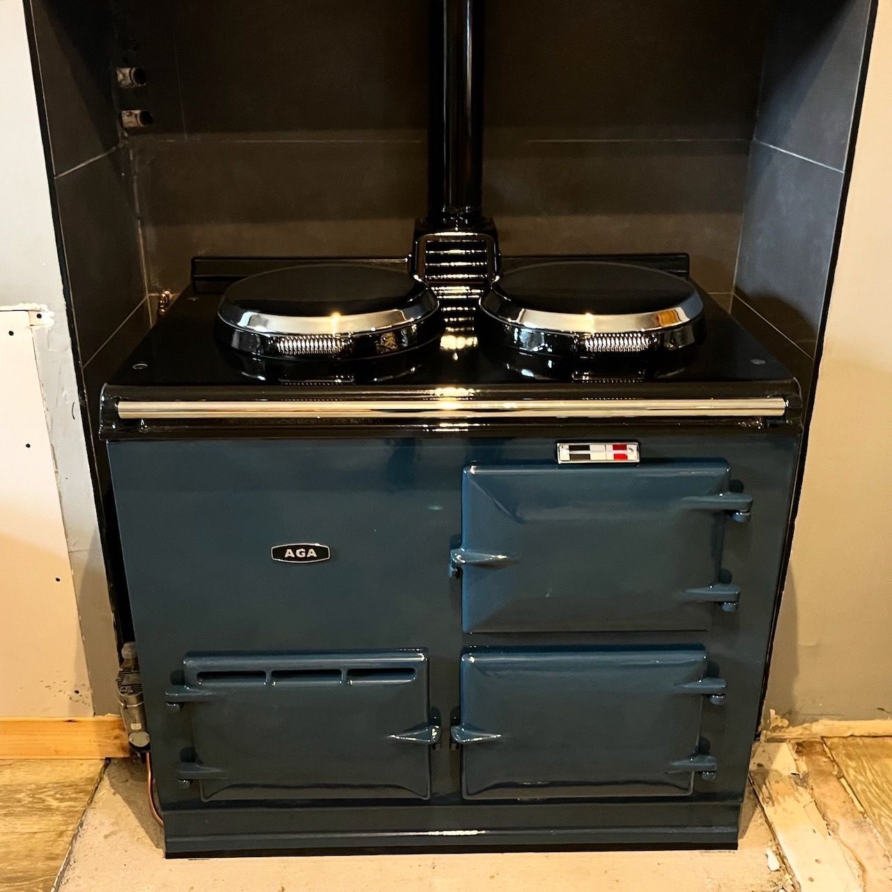 2 Oven Refurbished Aga Cooker (North Sea Blue)