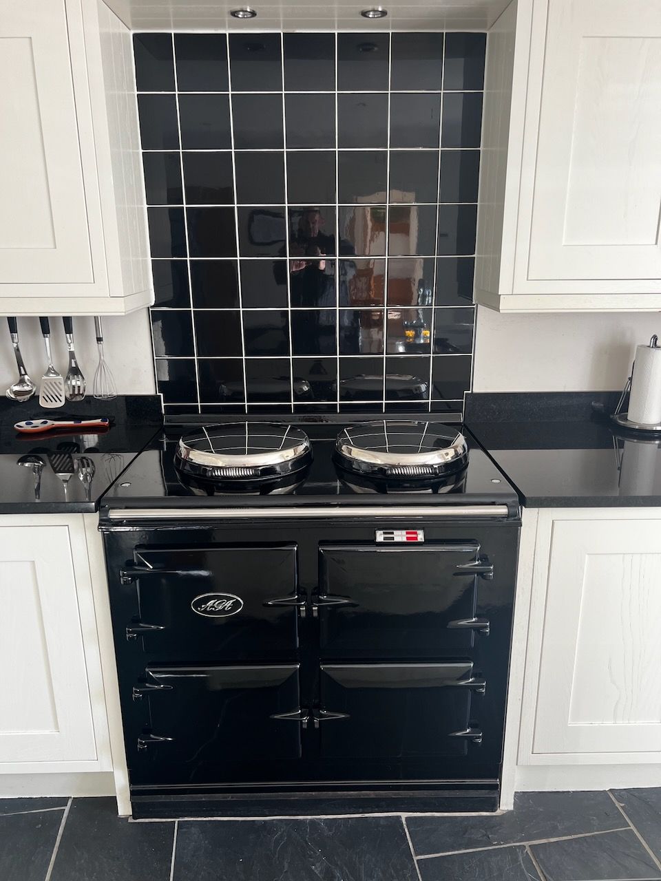 3 Oven Aga Cooker - with Original Front (Black)