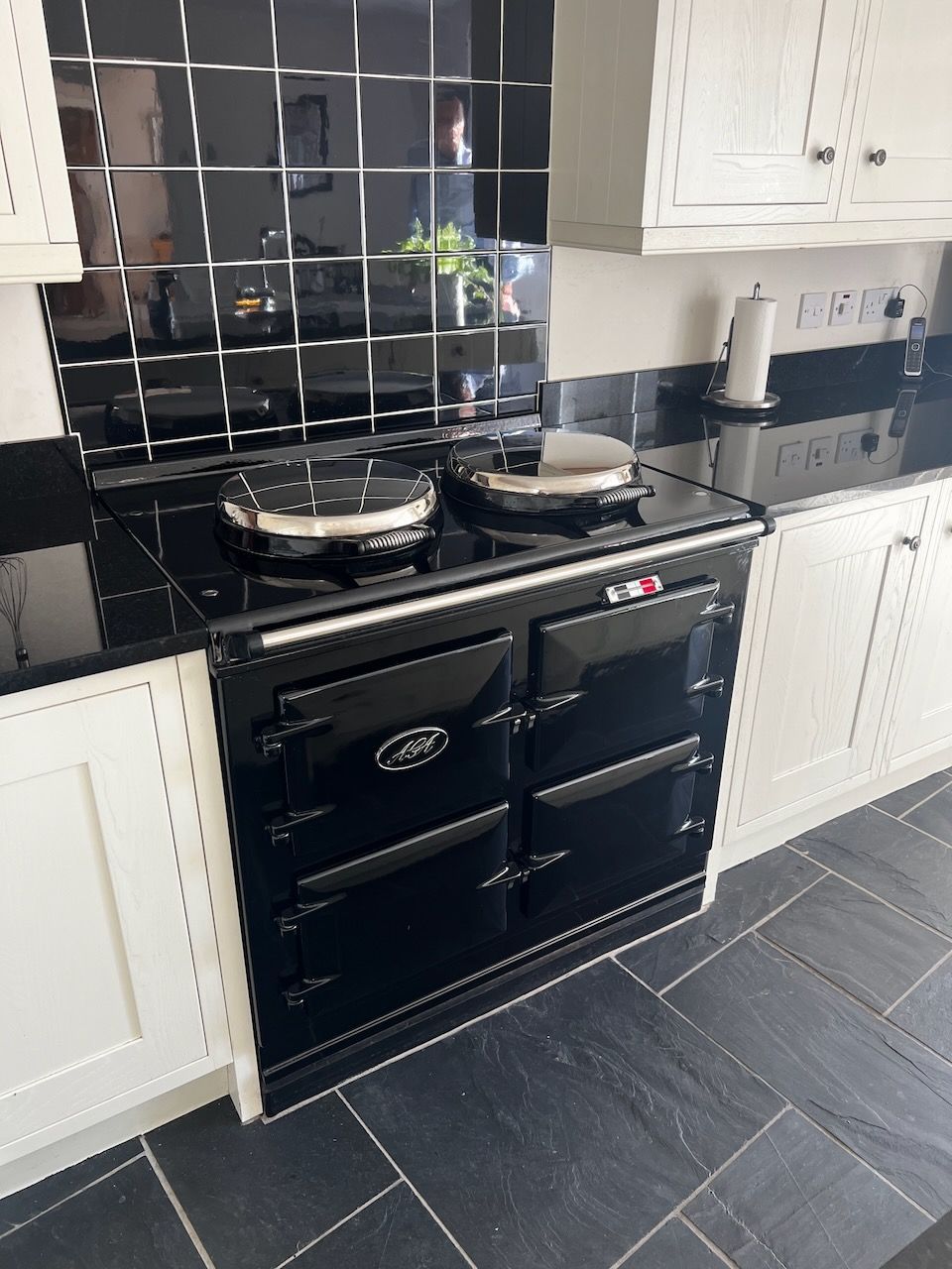 3 Oven Aga Cooker - with Original Front (Black) 3 Oven Aga Cooker - with Original Front (Black)
