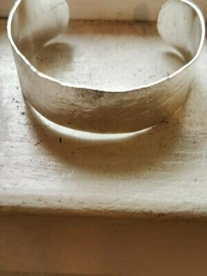 Bracelet- Hand-forged textured  (Custom Order Upon Request)
