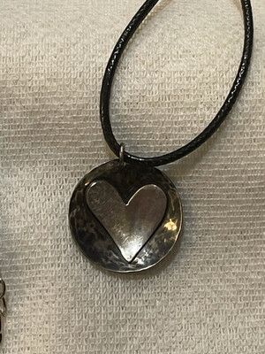 Oxidized Heart Pendant