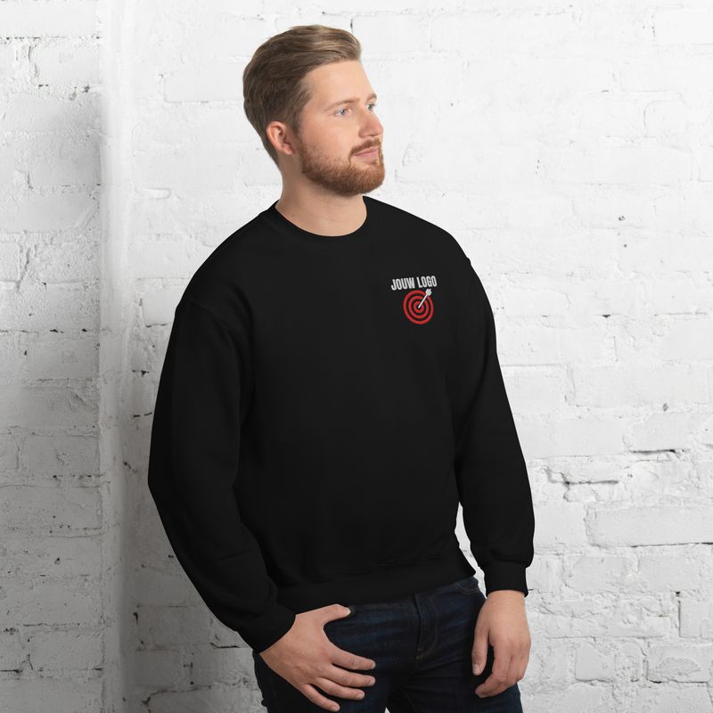 Gildan Unisex Sweatshirt met geborduurd borstlogo