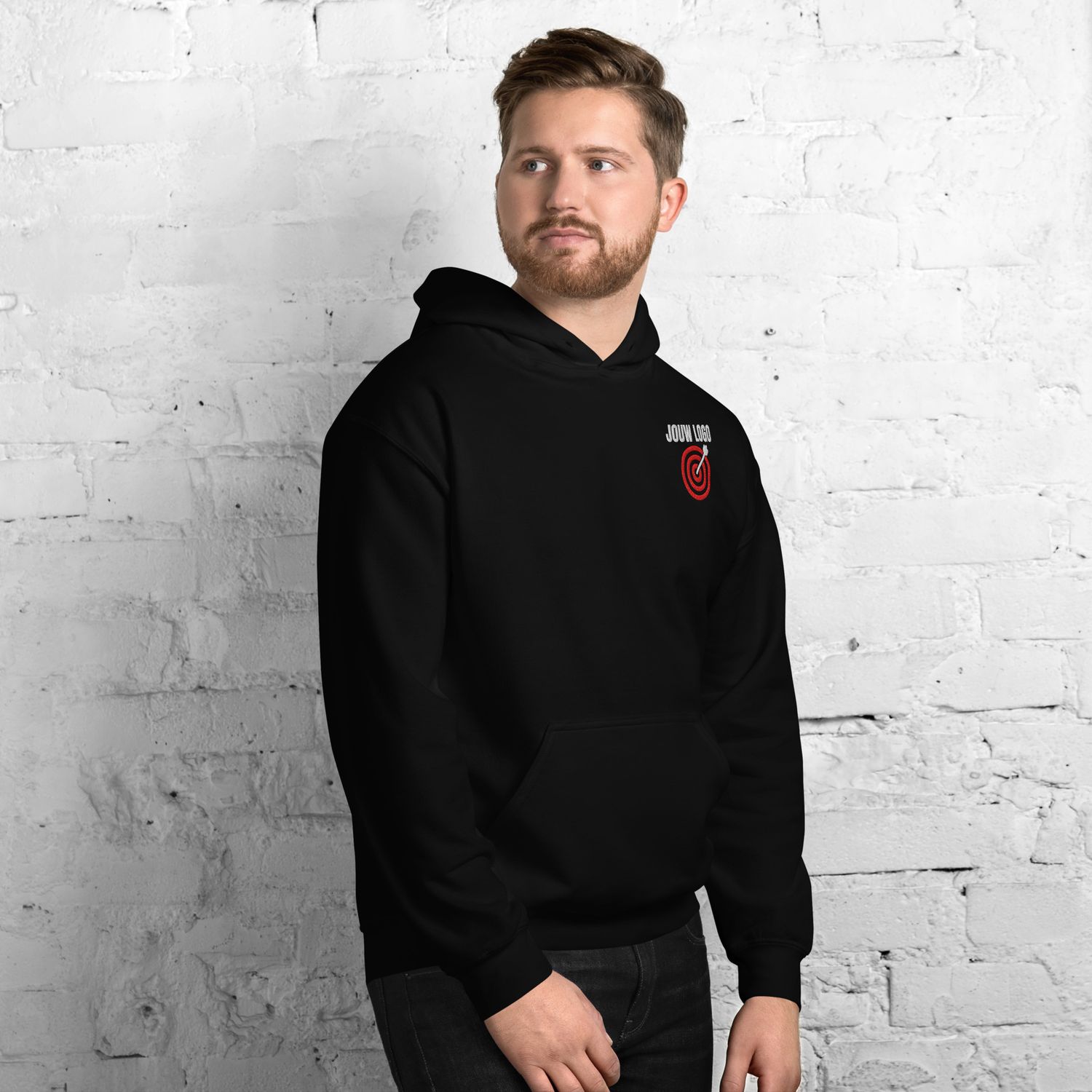 Gildan Unisex Hoodie met geborduurd borstlogo