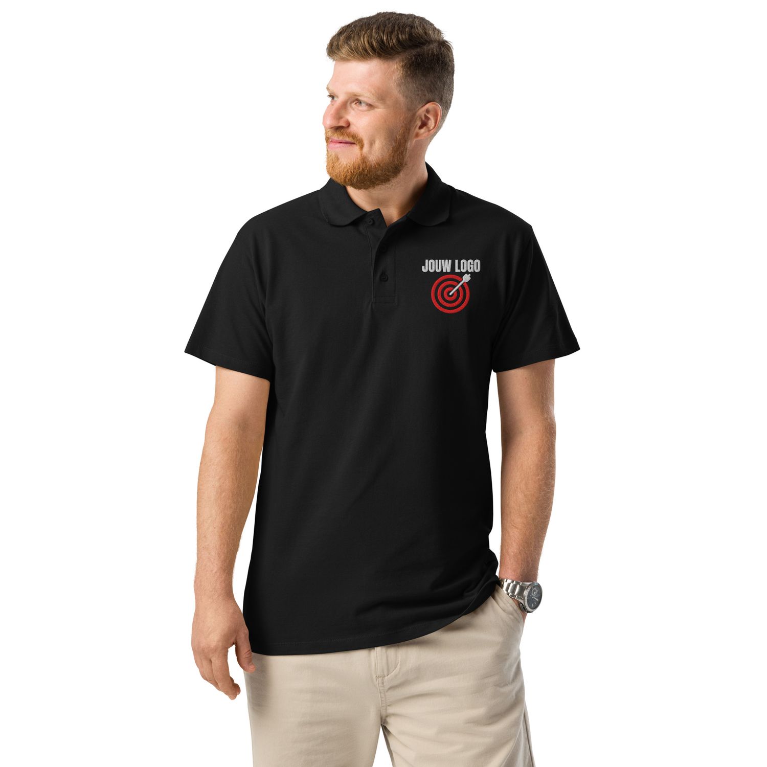 Premium polo shirt met geborduurd borstlogo