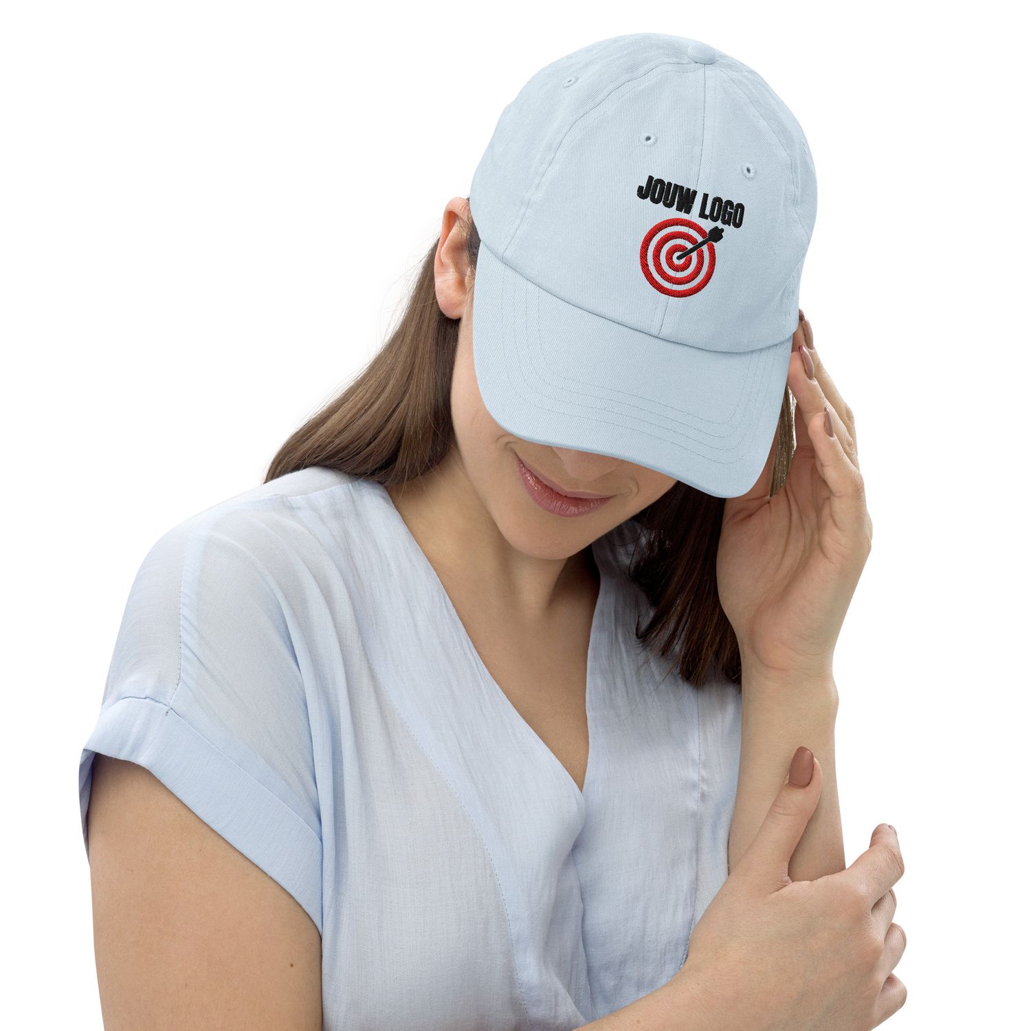 Geborduurde pastel baseball hat
