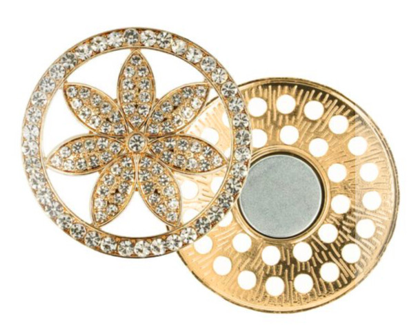 MAGNETISCHE ZIERSCHNALLE Blume 45MM gold