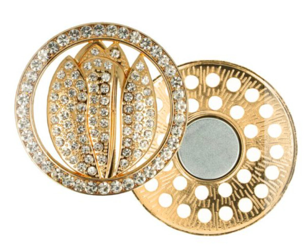 MAGNETISCHE ZIERSCHNALLE Tulpe 45MM gold