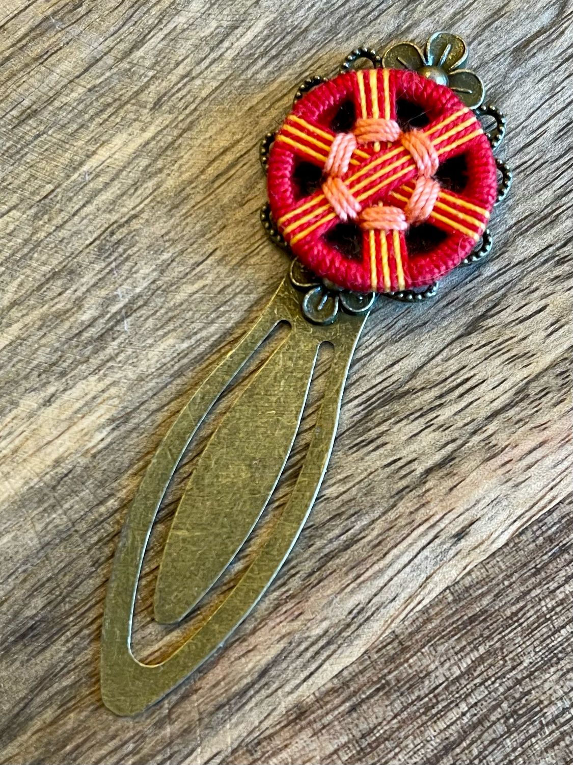 Lesezeichen oder Geldspange Zwirnknopf