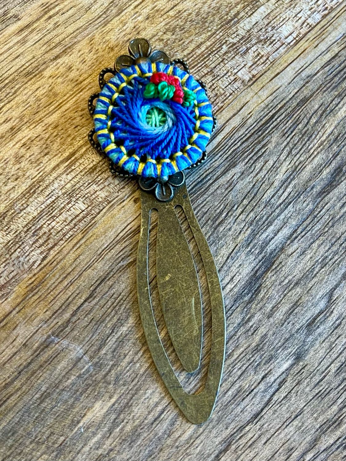 Lesezeichen oder Geldspange Zwirnknopf