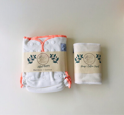 Fitted Nappy with Hemp Booster