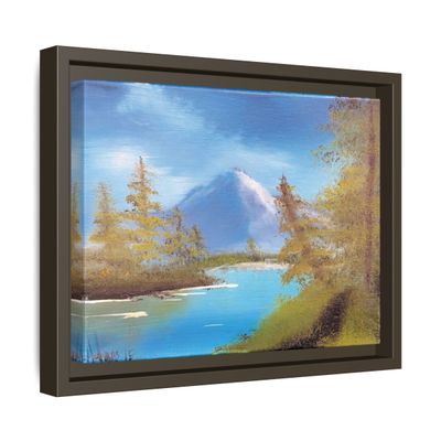 Colorado Oil — Mountain Landscape Framed Canvas Print