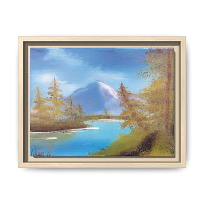 Colorado Oil — Mountain Landscape Framed Canvas Print
