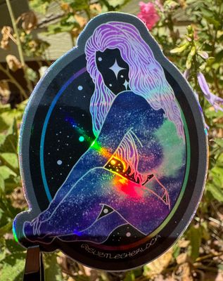 Cosmic Goddess- Holographic Sticker/Regular