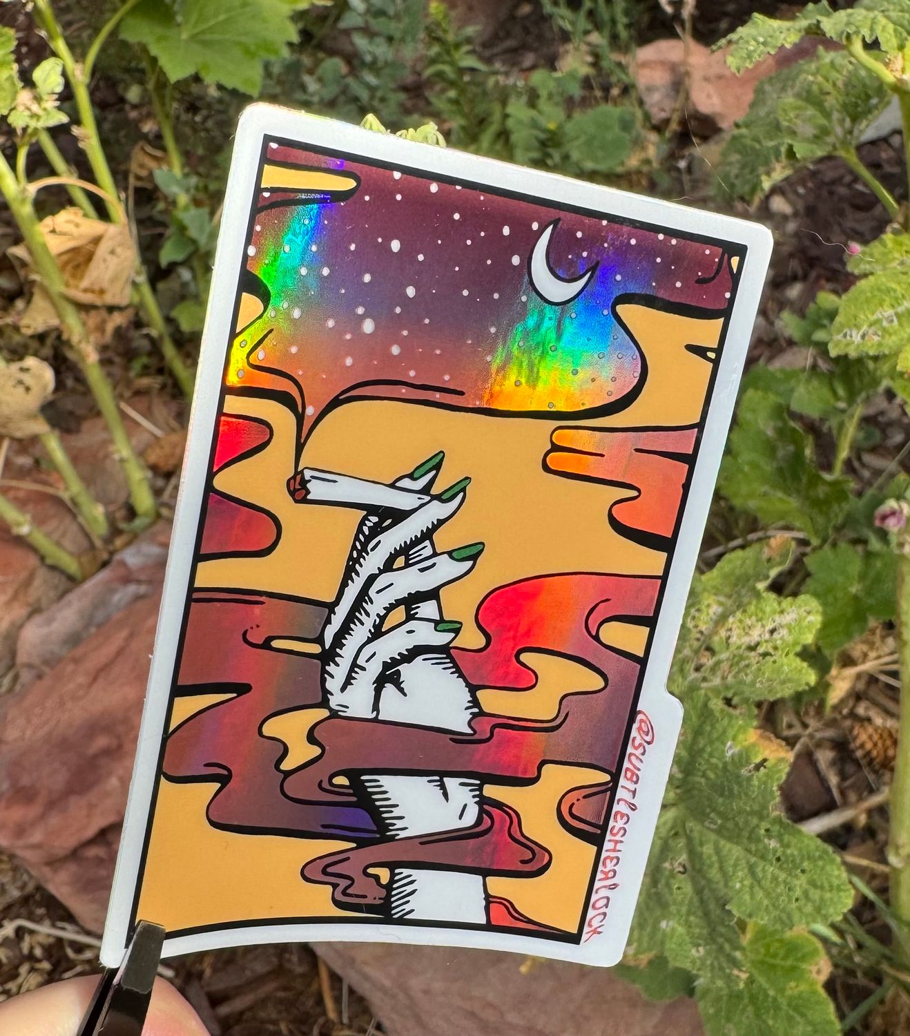 Lonely Stoner Holographic Sticker